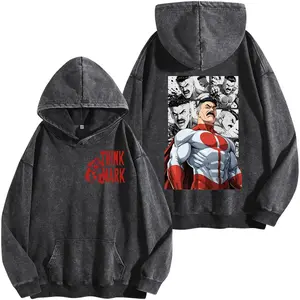 Omni Man Invincible War Comic Washed Hoodie, Hoodie TV Show Comics Washed T-shirt Sweatshirt Heavyweight Cotton, Tank Top Unisex Shirt Menswear Top