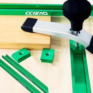 Aluminum T-track, T-slider, T Slot Miter Track Jig, Smooth Operation Precision Woodworking Measuring Tool Standard Miter Gauge Guide Chute for Workbench Table Saw Router Table DIY Tools