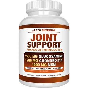 Glucosamine Chondroitin Turmeric MSM and Boswellia Joint Support Supplement for Bone Knee Back and Mobility Support 180 Tablets