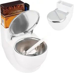 Premium Thickened New Oriental Creative Toilet Ashtray, Fashion Home Living Room Bedroom Cover Anti-Flying Ash, Wall-Mounted High-End Dustproof