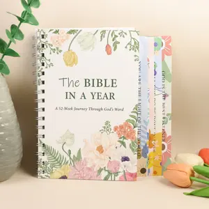 1 Book 52 Week Bible Reading Plan, the Bible in a Year, Spiral Bound Inspirational Journal, Complete Annual Scripture Study Guide