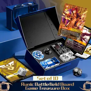 Runes Battlefield 10-Piece Game Set Board Dice Game – Tokens, Counters, Dice & Score Box