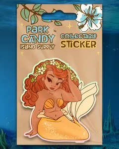 Orange Mermaid Lagoon Pixie Dust Sticker