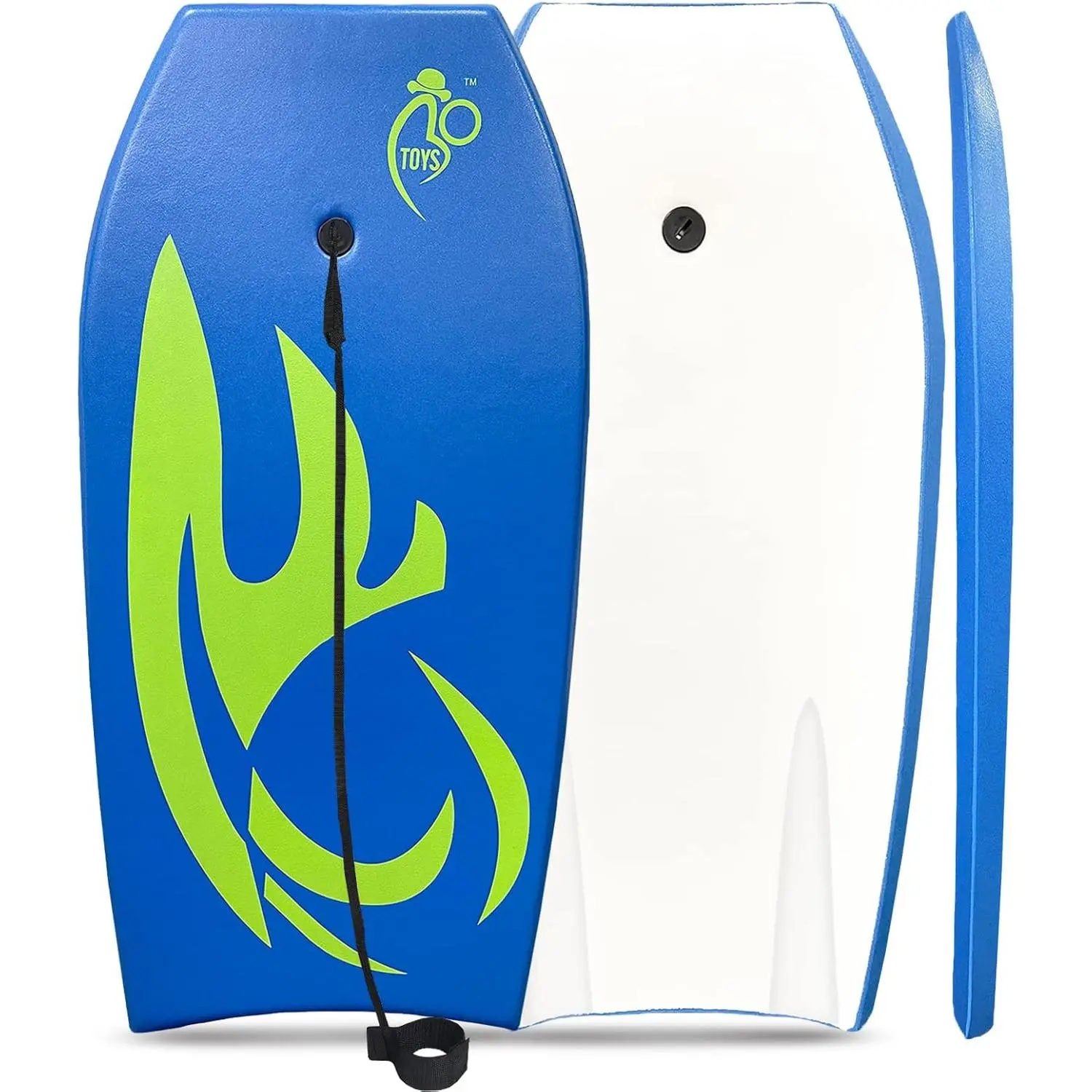 41-Inch Bodyboard with Lightweight EPS Core, HDPE Slick Bottom, Water Resistant Construction, Crescent Tail, 60/40 Rails, Heat Lamination Technology, Impact Strength Durability, Includes Leash with Wristband, Bodyboards, Compact, Increased Speeds And Stre
