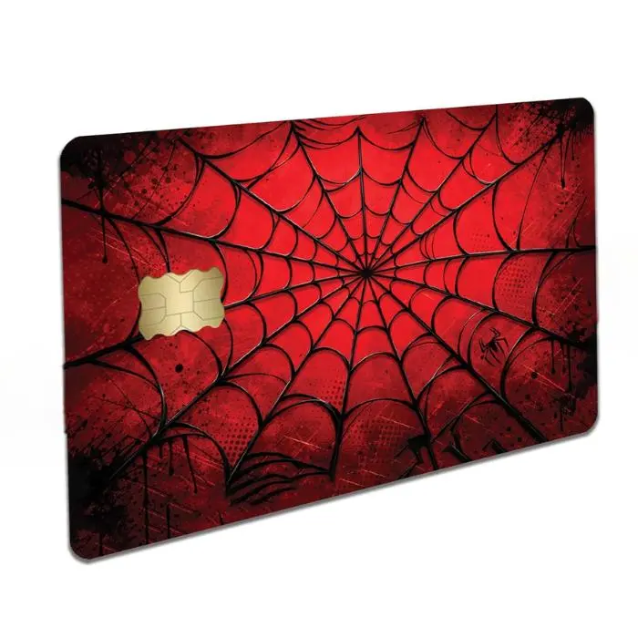 Red Spider Web Credit Card Skin Sticker Cover Decal Wrap