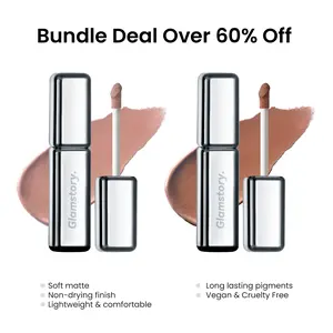 Glamstory Poptide Velvet Lip Tint Cozy Vibes Effortless Beauty Long-Wear Creamy Lipstick Peptide Gloss Lightweight Vegan Cruelty-Free Makeup Lipgloss Matte Smooth Blend Chocolate - Glossy, Cosmetic, Lip Lacquer