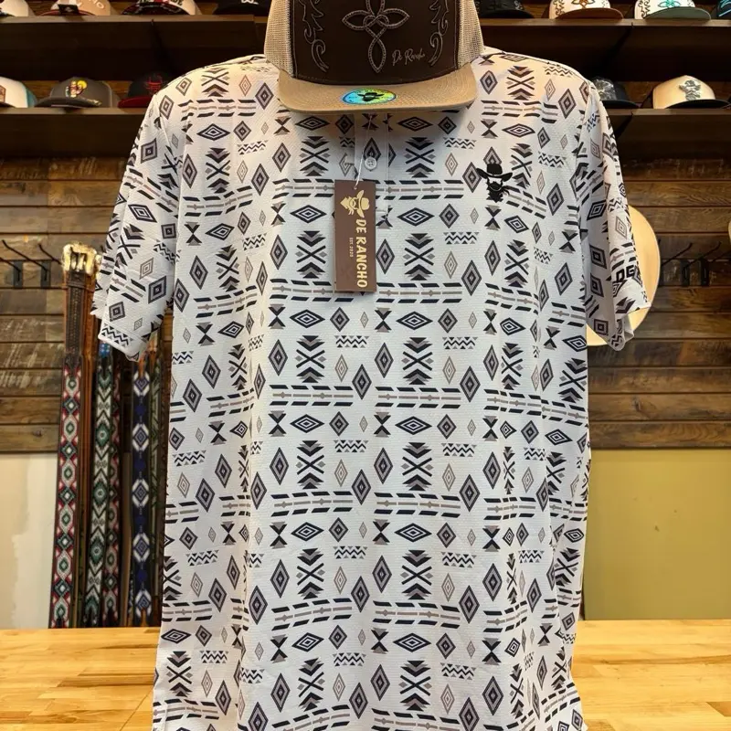 Polo Azteca Print - Men's Casual Short Sleeve Shirt