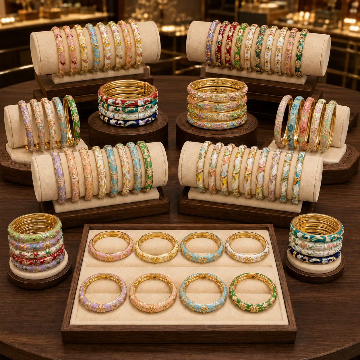 Fashion Hand-Painted Enamel Bangle