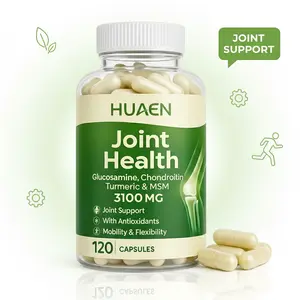 HUAEN Dietary 3100mg Glucosamine Chondroitin Turmeric-MSM Joint Support Supplement - Relief for Bones, Back, Knees - 120 Tablets