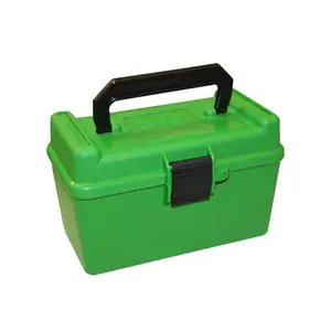 MTM Case-Gard Deluxe Ammo Box 50 Round Handle 300 WSM 300 Rem Ultra Mag, Green