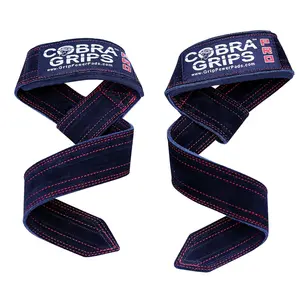 Cobra Lifting Suede Leather Straps  Deadlift Weightlifting Wrist Support Straps for Men & Women Wraps Heavy Duty