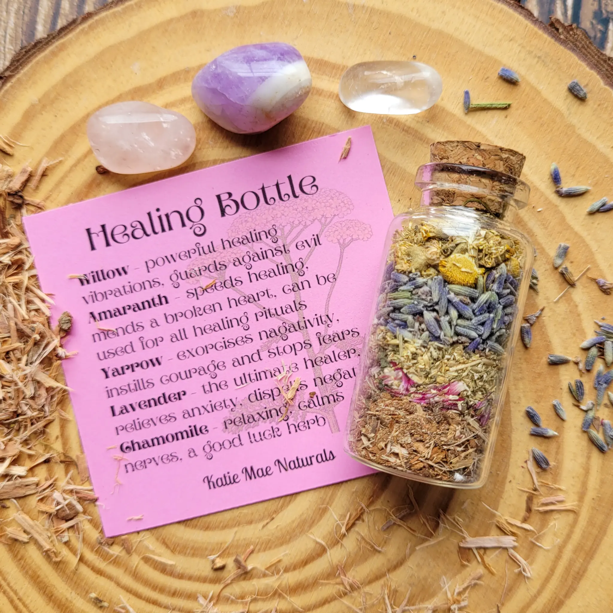 Healing Spell Bottle & Crystal Kit