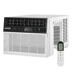 Ultra Quiet u-Shaped 8000 BTU Window Air Conditioner, Smart Inverter Energy Efficient Cooling, Remote Control, Washable Filter, Cools Up to 450 Sq.ft, Ideal AC Unit for Bedroom Home Office