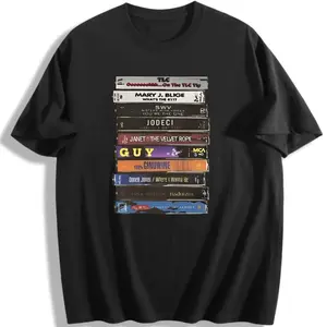Vintage 90s R&B Cassette Tape T-shirt, Music Shirt - Jodeci, Boyz II Men, TLC, Ginuwine, Guy, SWV and More - Nostalgic Music Tee for Fans Menswear Top Streetwear Tshirt