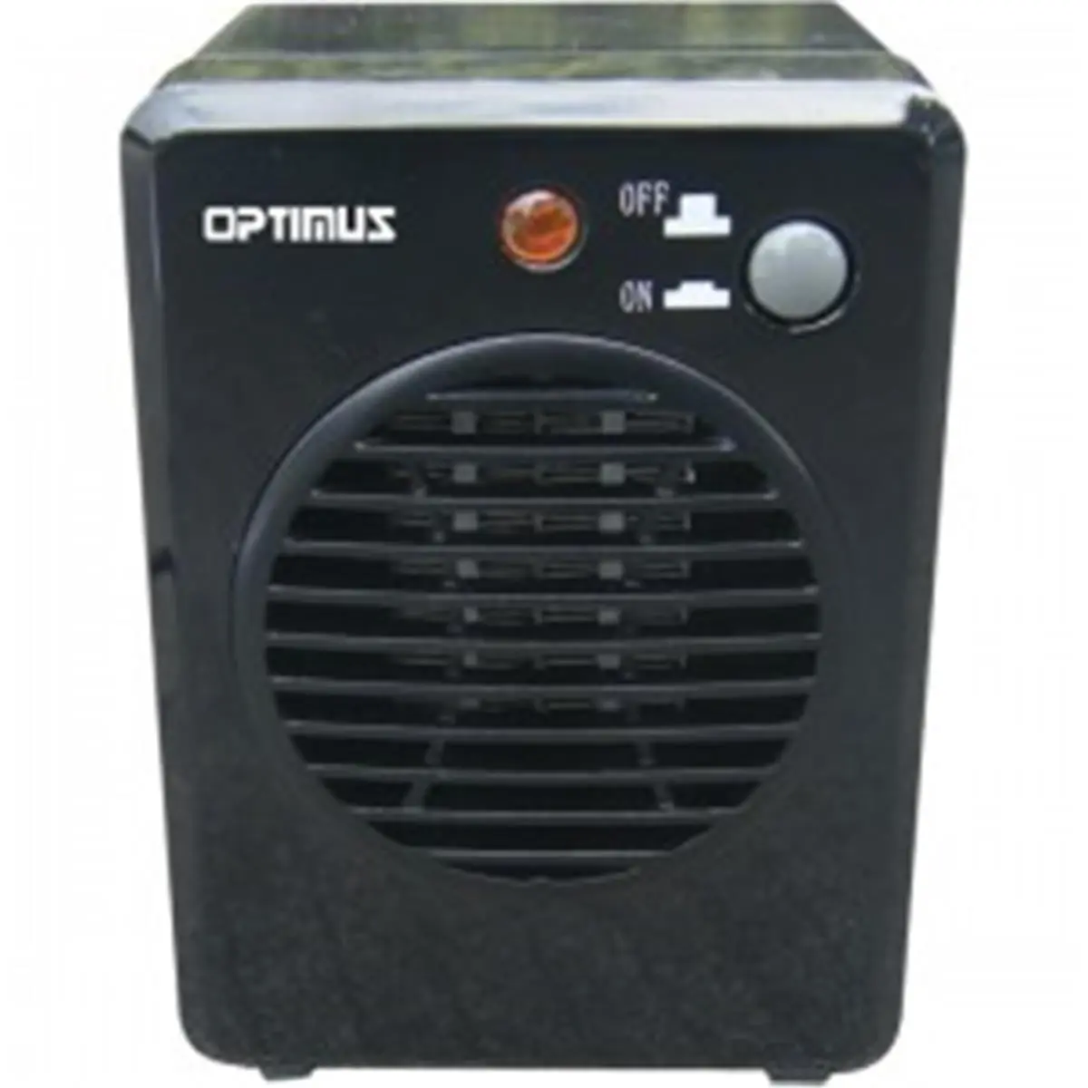 Optimus Black Corded Ceramic Heater, Compact Portable 300W Power Heating Appliance with On/Off Switch for Portable Heat Needs