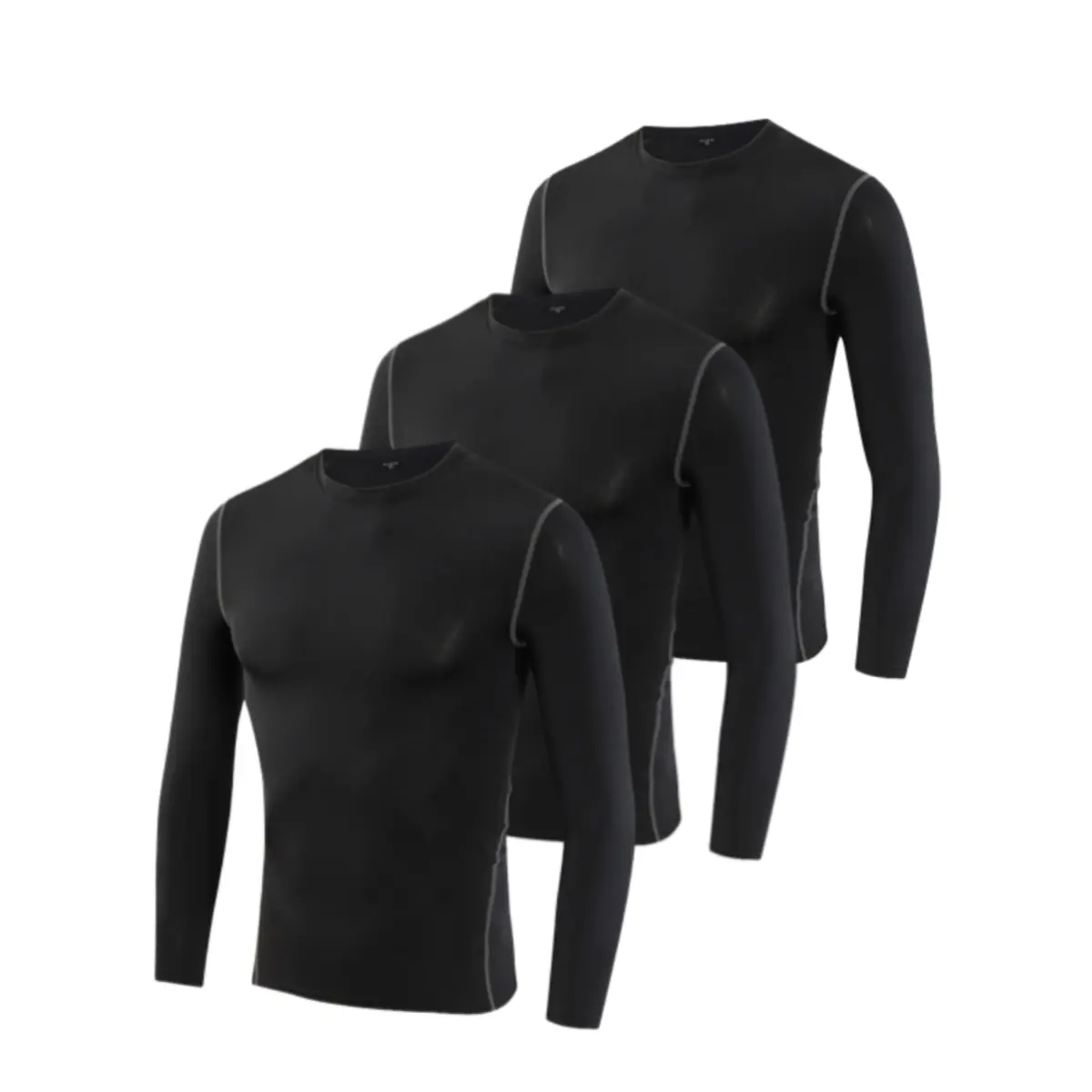 3 Pack Youth Boy's Compression Shirts Athletic Quick Dry Long Sleeve Baseball Undershirts Soccer Sports Base Layer Tee Tops Sporty Jersey Football Kits