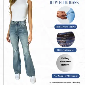 Judy Blue Full Size Medium Rise Tummy Control Destroy Flare
