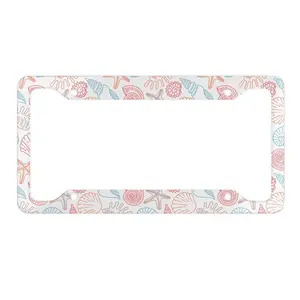 Seashells by the Shore License Plate Frame - Seashell License Plate Cover - Seashells-Beachy License Plate Frame - Beach Lover Gift - Ocean Lover