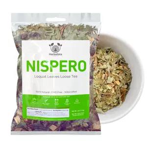 Herbalista - Nispero Herbal Tea 4oz (114g) - Loquat Leaf | Wildcrafted Loose Leaf Herbal Tea | Natural Mexican Herb for 30+ Cups | Premium Quality Wild Harvested Herb