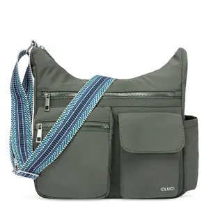 CLUCI Waterproof Nylon Travel Essentials Crossbody Bags For Women Trendy Fashion Lightweight Shoulder Bag REID Purse For Ladies 12.9 Inch iPad Pro Gift Accessory purses crossbody bags outing bag