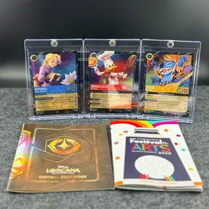 Disney Lorcana 2026 Festival of The Arts Rapunzel Stitch Donald Cards EPCOT Set with Festival Questbook & Passport