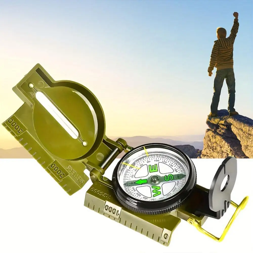 Outdoor Survival Compass, Multi-Functional Active Sport Waterproof Portable Compass for Hiking Camping Travel, Essential Gear for Adventure Enthusiasts