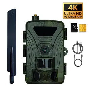 4G LTE Trail Camera, 4K Video Night Infrared Animal Tracking House Security Camera, Outdoor Camera for Hunting
