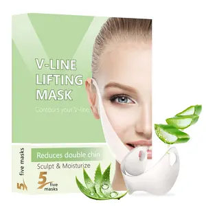 Face Sculpting V-Line Mask – Lifting & Cooling, Double Chin Reducer, Anti-Aging & Firming, 5 Masks, Perfect Holiday Gift