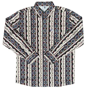 WoahBros Steagall FR Menswear Top - 100% Cotton Tropical Splatter Resistant Short Sleeve Shirt with Pearl Snap Buttons & Double Stitching