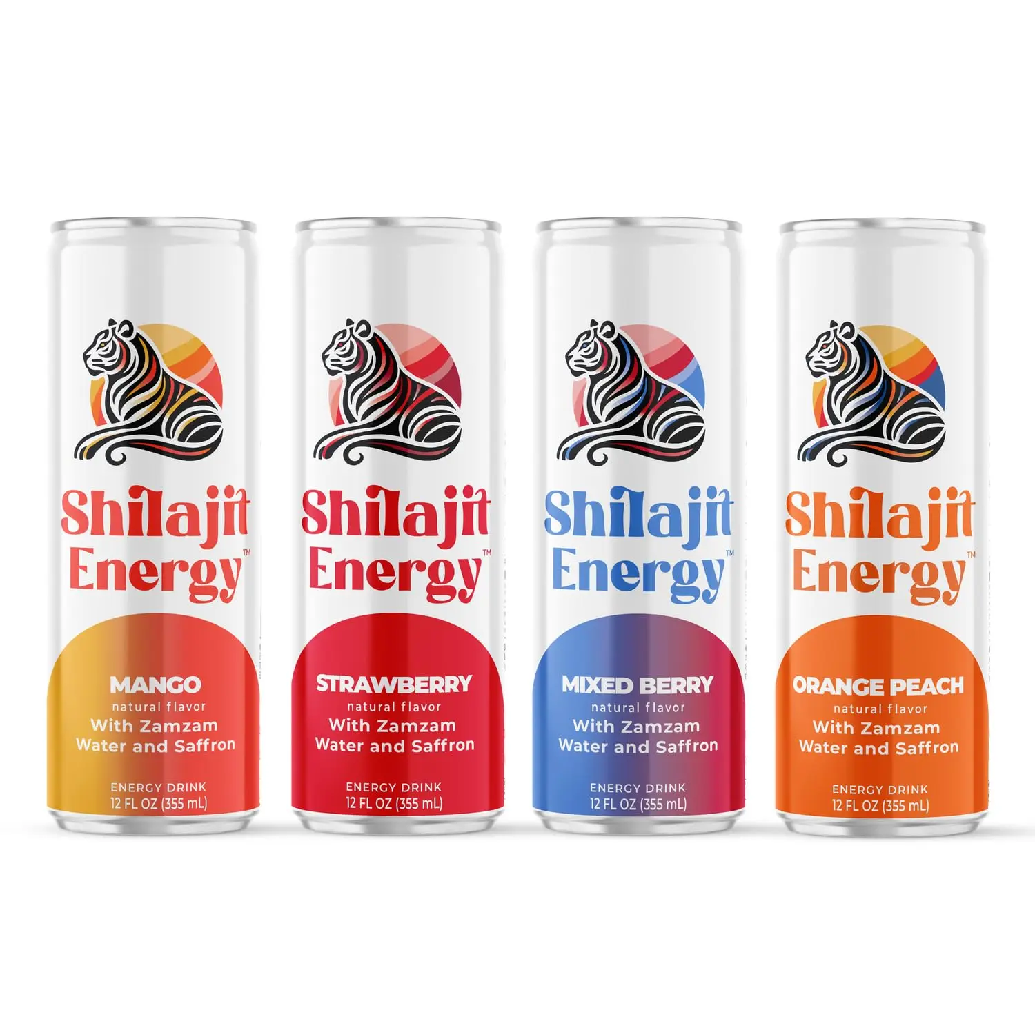 Shilajit Energy Drink 12oz (12-Pack) |Gluten-Free Natural Energy with Zam Zam Water, Pure Shilajit & Saffron