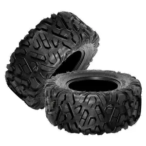 6-Ply Heavy Duty Tubeless ATV/UTV All-Terrain Tires Set of 2 – Superior Traction on Mud, Dirt, Sand, Snow, Trails – Fits Quad, 4 Wheeler, Off-Road Vehicles