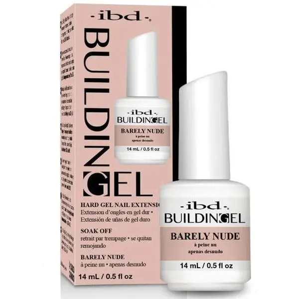 IBD Poly Builder Gel - Gel-Based Nail Art Beauty Product, Barely Nude, 0.5 fl oz (100G) for Professional & At-Home Use, Gel Nails, Art Nail Polygel