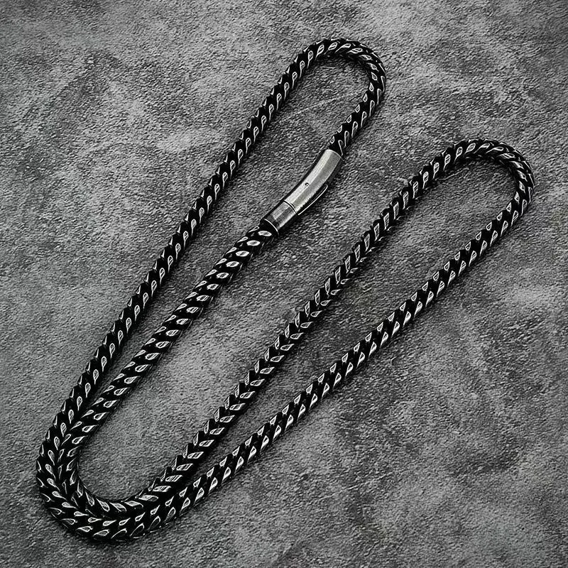 Viking Retro Men's Necklace, Stainless Steel Chain, Punk Rock Motorcycle Design, Party Accessory, Valentine's Day Birthday Gift