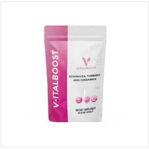 V-Total Boost VitalHealth | Equinácea, Cúrcuma y Canela | Apoyo Inmunológico y Bienestar | 60 Cápsula