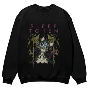Sleep Token Casual Crewneck Sweatshirt Pure Cotton Cozy Soft Material Long Sleeve Pullover Tops Retro Style Warm For Men Women Street Wear Machine Washable Unisex Fashionable Comfortable Durable