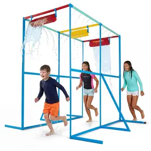 GoSports Splash Station Waterpark XL - Backyard Water Park for Kids, Outdoor Water Play Equipment with Sprinklers & Buckets