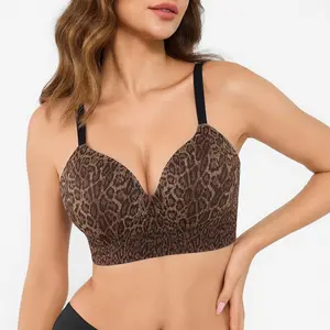 Popilush Wireless Seamless Push-Up V-Neck Bra Underwire Unlined-LIVE Womenswear