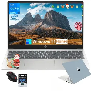 HP 15.6''  Touchscreen Laptop Computer - Windows 11 Home, AI Copilot, up to 32GB RAM + 512GB SSD, 15.6'' FHD Anti-Glare Touchscreen (1920 x 1080), Intel 8 Core i3-N305, Intel UHD Graphics, WiFi-6, Bundle Accessory