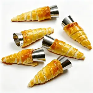 20pcs Smooth Non-Stick Stainless Steel Cream Horn Cones - Conical Pastry Molds, Cannoli Forms, Croissant Baking Tubes, Durable Easy-To-Use Bakeware for Oven, Fry, Christmas Baked Desserts summerwins