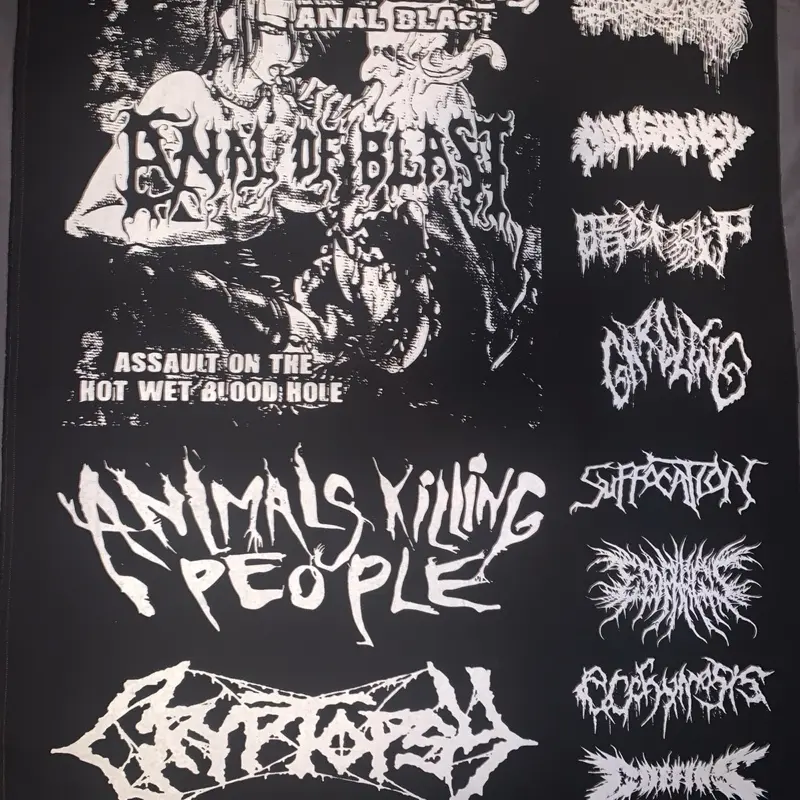 Brutal slam death metal patches sheet