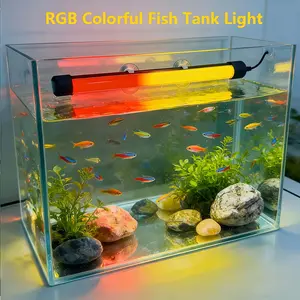 RGB Aquarium LED Light, Fish Tank Lamp, Fish Tank Lighting, USB Powered, Multiple Lighting Modes, Suitable for Small Indoor Tanks, Pet Supplies
