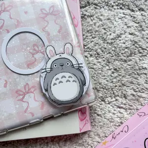 Cute Bunny Totoro Phone Grip - Magnetic Pop Socket & Kickstand - Anime Inspired Gift