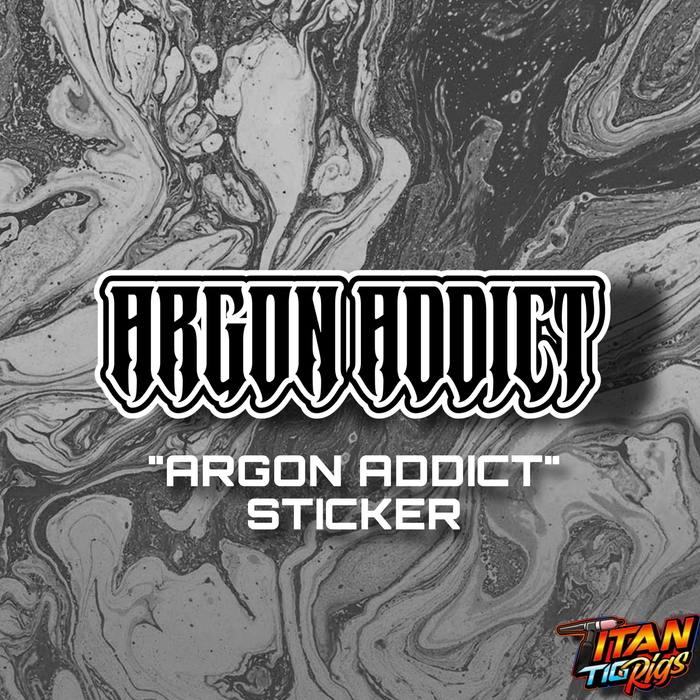Argon Addict Die Cut Sticker 4.5' X 1.4' - Black and White Text on ...