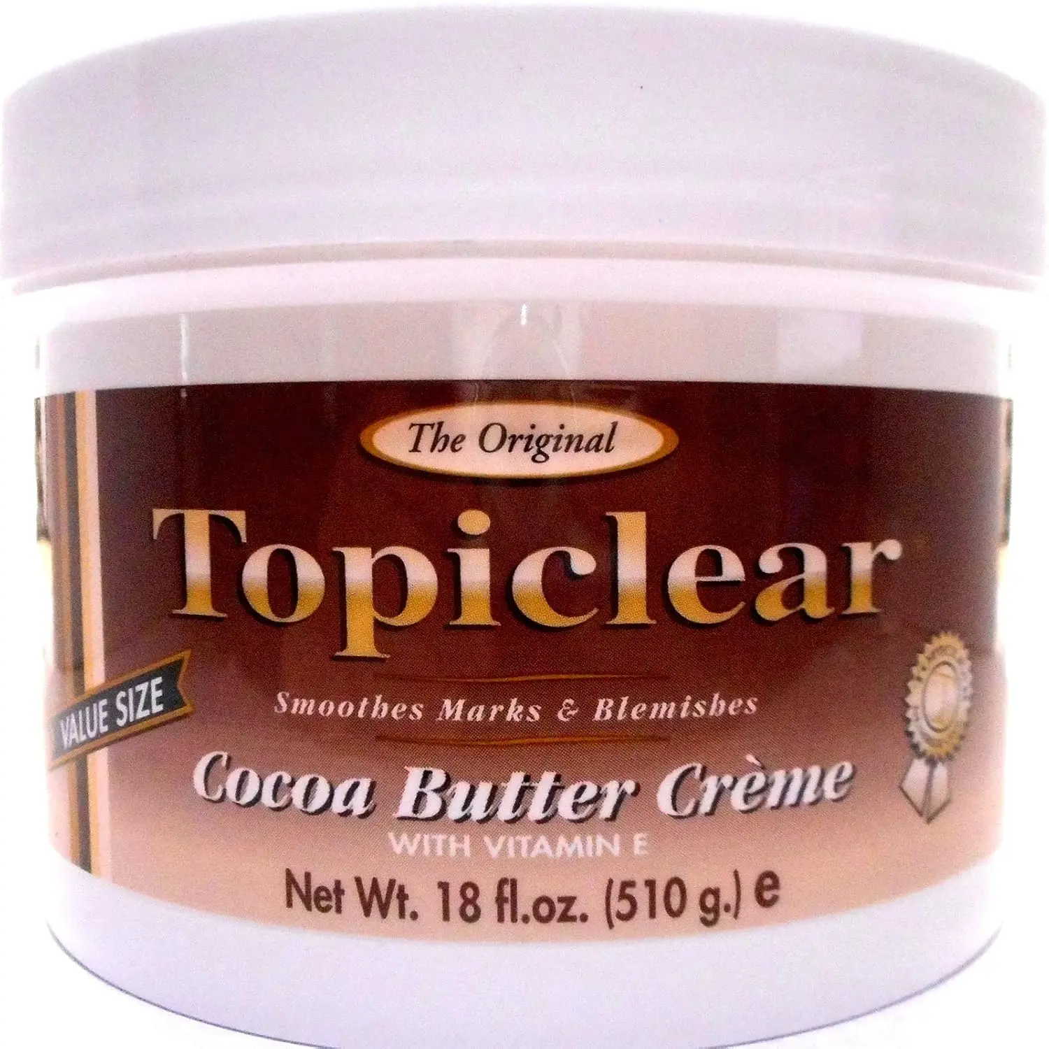 Topiclear Cocoa Butter Hydrating Cream Jar - 18oz (510g) Natural Body Moisturizer for Dry Skin with Vitamin E, Evening Primrose Oil, Moisture Boost, Stretch Mark Support & Skin Repair (Body Care), 510 G