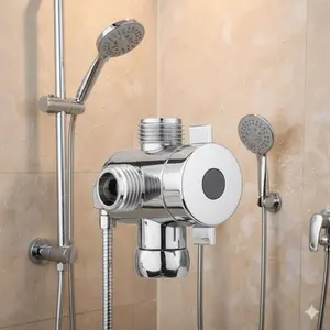 G1/2 Multifunction 3-Way Shower Diverter Valve, No-Tool Installation, Eco Brass Core Anti-Rust Design, Compatible with Bidet Sprayer, Shower Head, and Toilet Spray.