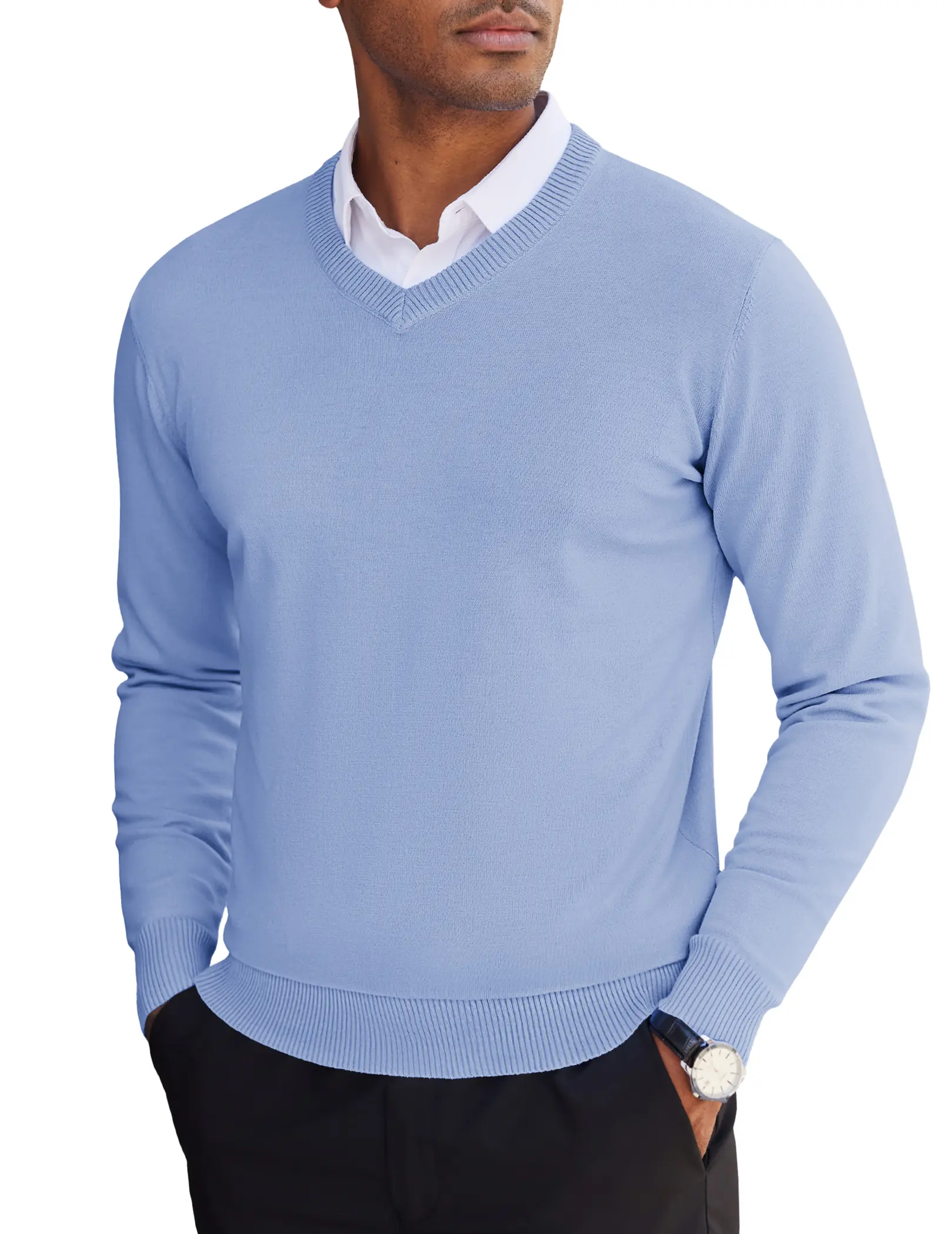 COOFANDY Men's V Neck Pullover Sweater Slim Fit Casual Dress Sweater Lightweight Knitted Sweaters COOFANDY Men's V Neck Pullover Sweater Slim Fit Casual Dress Sweater Lightweight Knitted Sweaters
