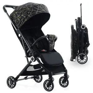 Foldable Stroller, Folds Easily, Telescoping Handle, Lightweight And Portable, Perfect For Babies And Children, A Must-have For Travel, Wide Seat, Reclines To A Lying Position, Adjustable Backrest, Great Gift For Kids