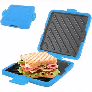 Silicone Sandwich Maker, 1 Count Microwave Sandwich Maker with Adjustable Silicone Straps, Quick & Even Cooking Sandwich Maker