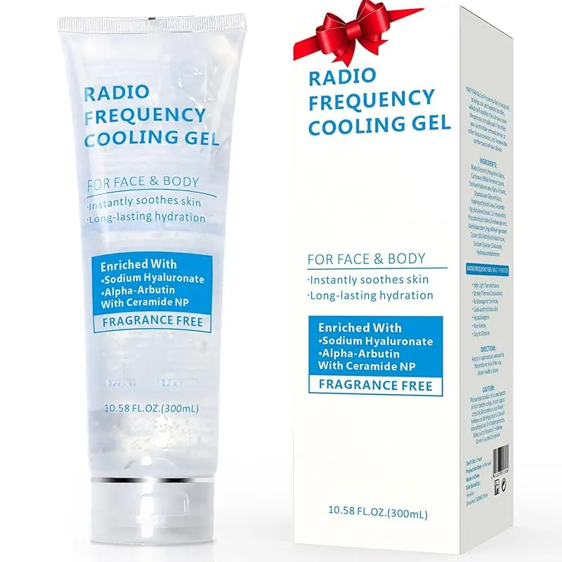 Conductive Gel for Face and Body, Hypoallergenic Moisturizing Formula for Microcurrent, RF, IPL, and Laser Hair Removal, Smooth Glide with Hyaluronic Acid for Sensitive Skin, Fragrance, Daily, Hydrating, Body Care, Fragrance Free, Cruelty Free