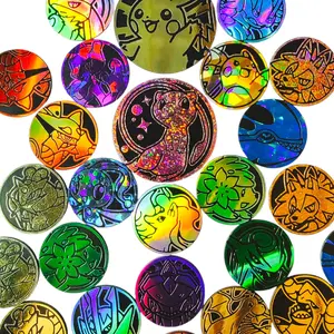 5x Official Pokemon Coins - Guaranteed No Duplicates - Mix of Regular & Jumbo Size Collectible Flip Coins